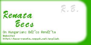 renata becs business card